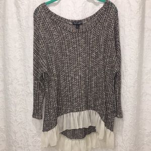 knit high/low sweater